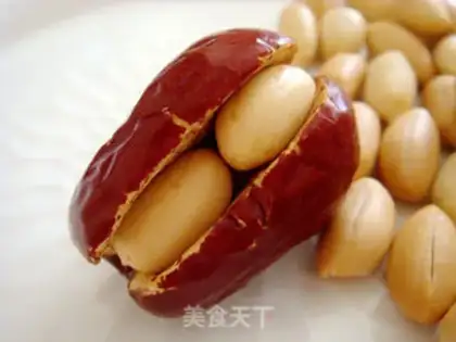 Make Red dates with peanuts step 3