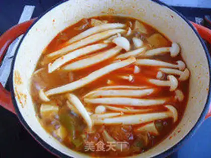 Make Hot cabbage tofu pot step 6