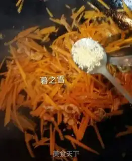 Make Pumpkin fried meat step 6