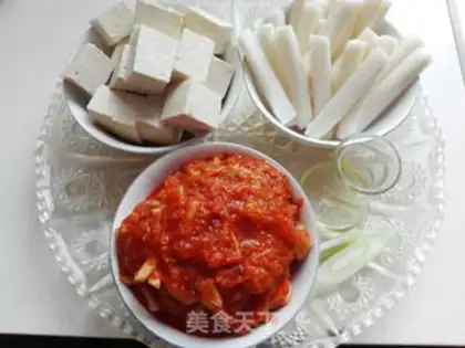 Make Pickles, tofu soup step 0