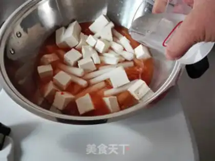 Make Pickles, tofu soup step 2