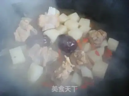 Make The radish ribs feed the soup step 11