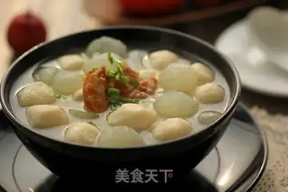 Make Shrimp melon fishball soup step 6