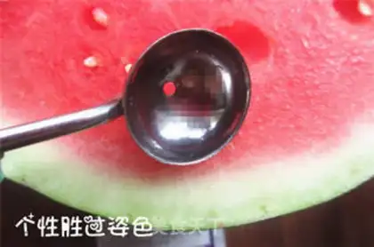 Make Watermelon ball step 1