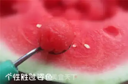 Make Watermelon ball step 2