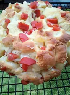 Make Hand toe toe with ham and bread step 9