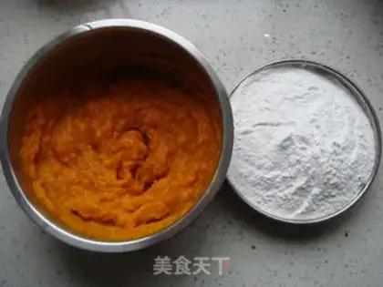 Make Pumpkin sesame rice cake step 3