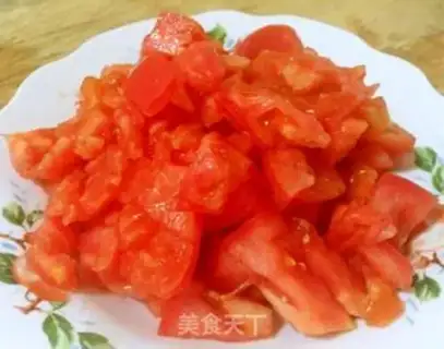 Make Tomato eggs and wooded rice wire step 6