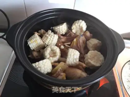 Make Corn mountain hen soup step 4