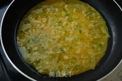 Make White fish cheese fried eggs step 5