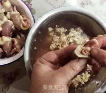 Make Roast chicken heart string step 1