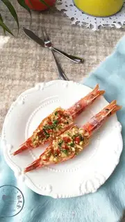 Make Garlic roasted South American red shrimp step 11