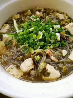 Make A meat tofu sour fan step 11