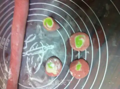 Make Three-colour dumplings step 8