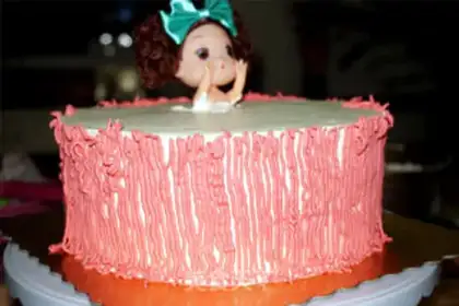 Make Eight-inch bath princess cake step 15