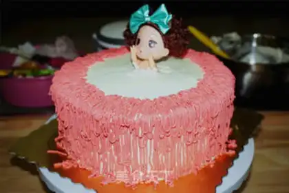 Make Eight-inch bath princess cake step 16