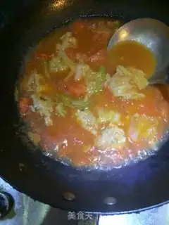 Make Tomato meatball noodles step 7