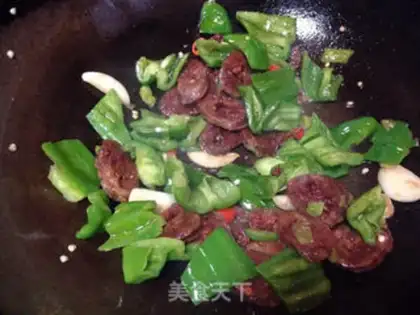 Make Pepper fried sausage step 4