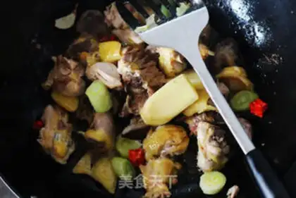 Make Chicken stew mushrooms step 6