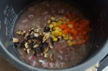Make Red and salted rice and mushrooms step 2