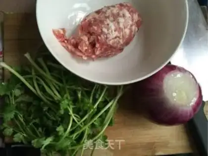 Make Onion pork pancakes step 3