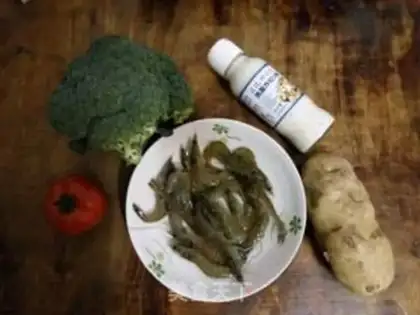 Make Potato seafood salad step 0