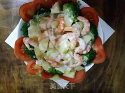 Make Potato seafood salad step 1