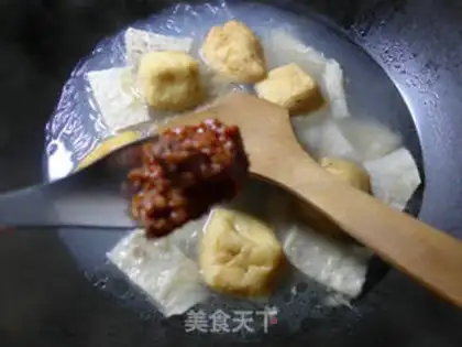 Make Tofu fan urchin soup step 4