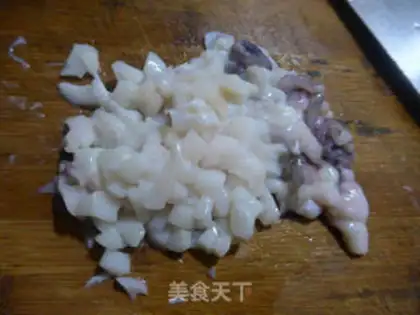 Make Egg squid steaming meat step 1