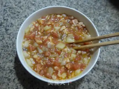 Make Egg squid steaming meat step 6