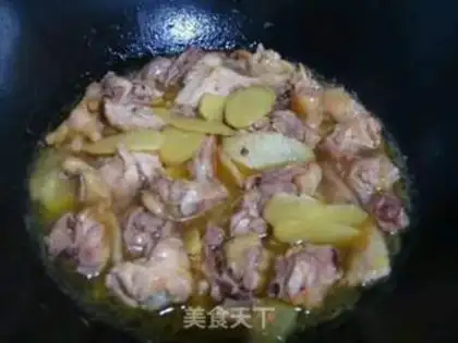 Make A chicken with yellow wine step 6