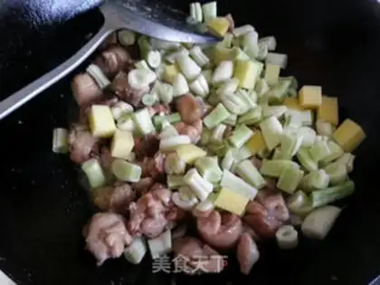 Make Soy potatoes, fried chicken step 6