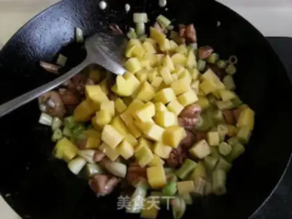 Make Soy potatoes, fried chicken step 8
