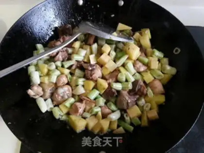 Make Soy potatoes, fried chicken step 9