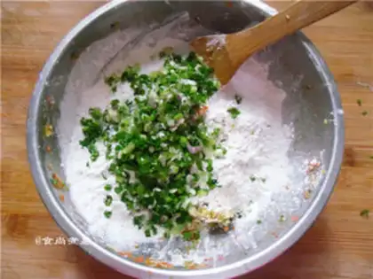 Make Onion onion pancakes step 3
