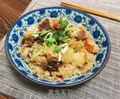 Make Sprinkled lamb rice step 6