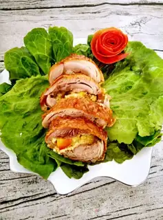 Make Orange cheese chicken leg rolls step 8