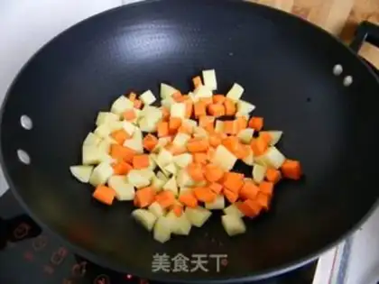 Make Potato carrot rice step 3