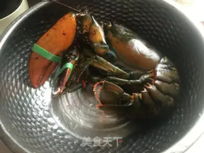 Make Garlic fans steam lobster step 0
