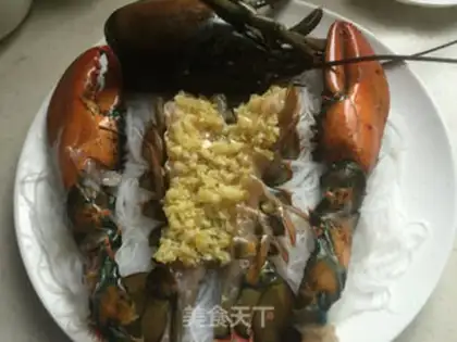 Make Garlic fans steam lobster step 5