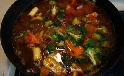 Make Chicken soup and vegetables step 14