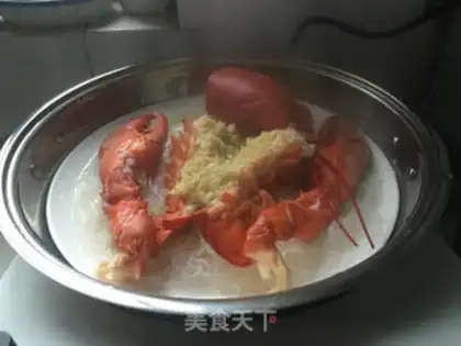 Make Garlic fans steam lobster step 8
