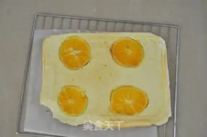 Make Orange cake roll step 15