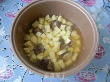 Make Chestnut potato rice step 4