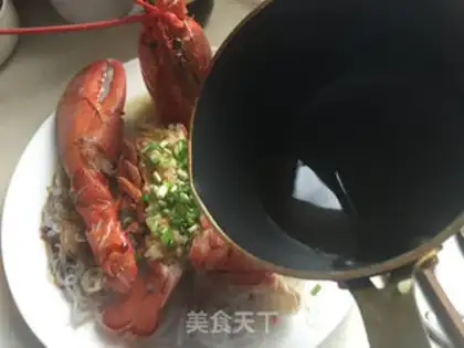 Make Garlic fans steam lobster step 10