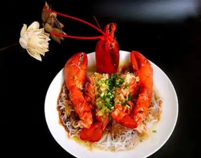 Make Garlic fans steam lobster step 11