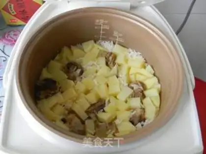Make Chestnut potato rice step 6
