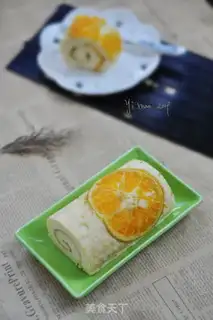 Make Orange cake roll step 18