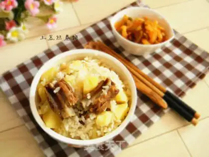 Make Chestnut potato rice step 7