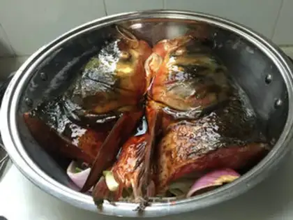 Make Dried fish head step 7
